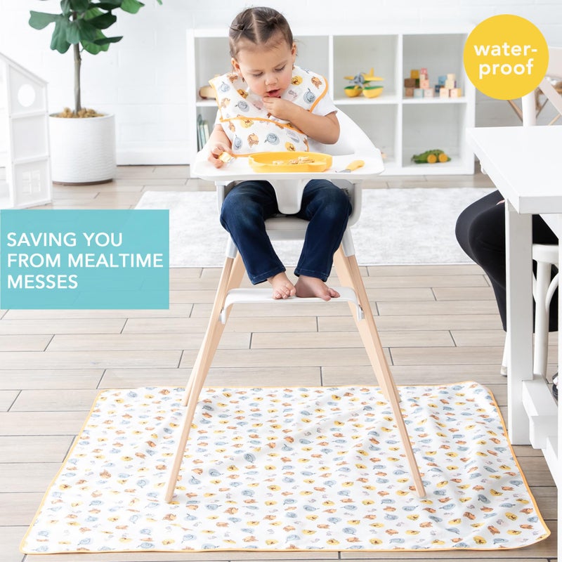 Bumkins Disney Baby Splat Mat for Under High Chair, Babies Toddlers Eating Mess Mat, Waterproof Reusable Cloth for Arts and Crafts, Playtime Mat for Kids, Floor or Table 42inx42in, Winnie The Pooh - Image 2