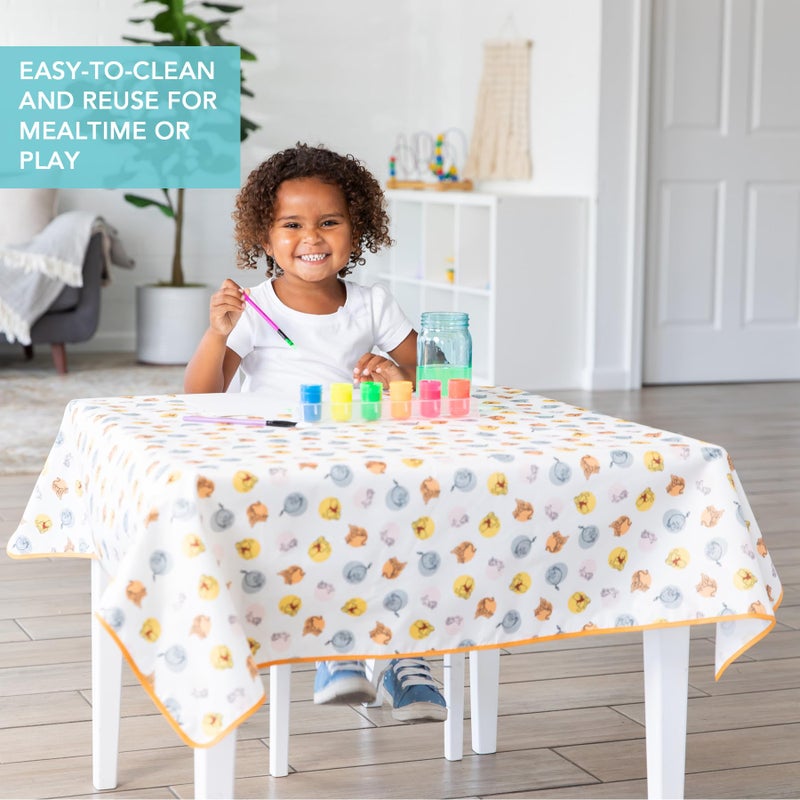 Bumkins Disney Baby Splat Mat for Under High Chair, Babies Toddlers Eating Mess Mat, Waterproof Reusable Cloth for Arts and Crafts, Playtime Mat for Kids, Floor or Table 42inx42in, Winnie The Pooh - Image 4