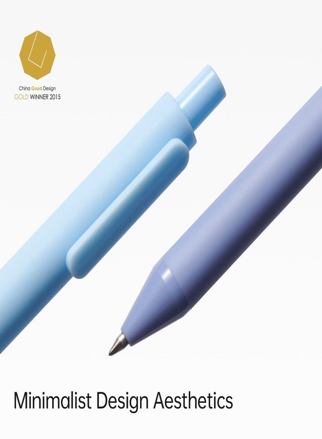 Kaco PURE Gel Ink Pens Sunrise Impression Series 5 Pieces Gel Pens 0.5mm Fine Point 5 Assorted Ink Colors - Image 4