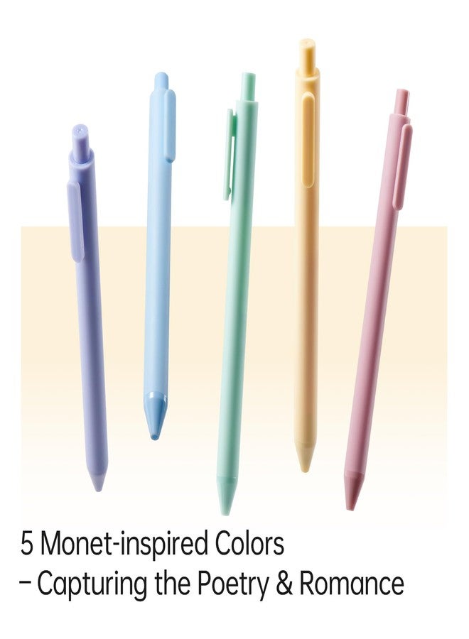 Kaco PURE Gel Ink Pens Sunrise Impression Series 5 Pieces Gel Pens 0.5mm Fine Point 5 Assorted Ink Colors - Image 5