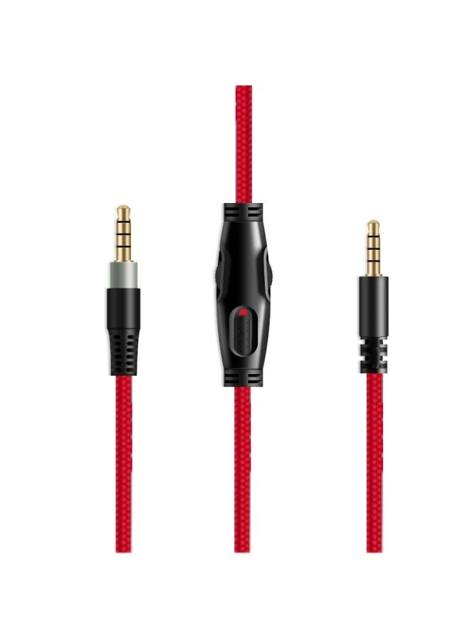 For HyperX Cloud Alpha Alpha Mix/Alphas Skyline Audio Cable-Color:Alpha Red Braided Tuning Line-Length:2m  - Image 5