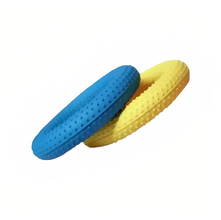 Canbee Rubber Dotted Tennikoit Ring or Plain 6 Inches| Plastic Frisbee thowing Discs Kids Playing, Tennis, Rubber Frisbee, Dogs or pet Toys (Pack of 2) (Dotted Tennikoit Ring Set of 2) - Image 1