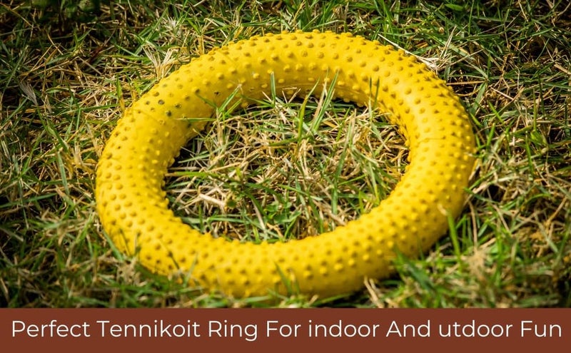 Canbee Rubber Dotted Tennikoit Ring or Plain 6 Inches| Plastic Frisbee thowing Discs Kids Playing, Tennis, Rubber Frisbee, Dogs or pet Toys (Pack of 2) (Dotted Tennikoit Ring Set of 2) - Image 2