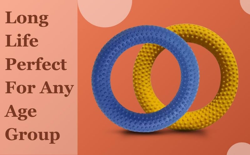 Canbee Rubber Dotted Tennikoit Ring or Plain 6 Inches| Plastic Frisbee thowing Discs Kids Playing, Tennis, Rubber Frisbee, Dogs or pet Toys (Pack of 2) (Dotted Tennikoit Ring Set of 2) - Image 5