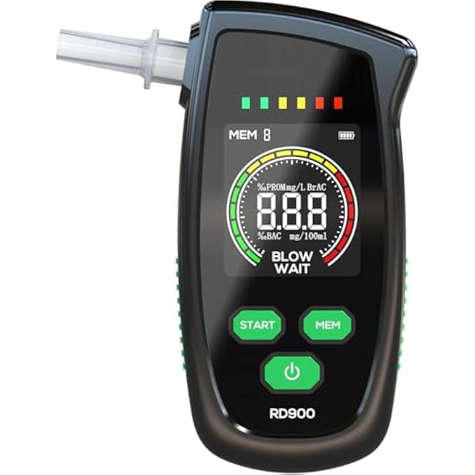 rayihni High Precision Portable Breathalyzer, Breathalyzers Home Portable Drinks Pocket Alcohol Breath Tester, Portable Breath Alcohol Tester for Personal & Profes, LCD Alcohol Tester for Safe Driving - Image 1
