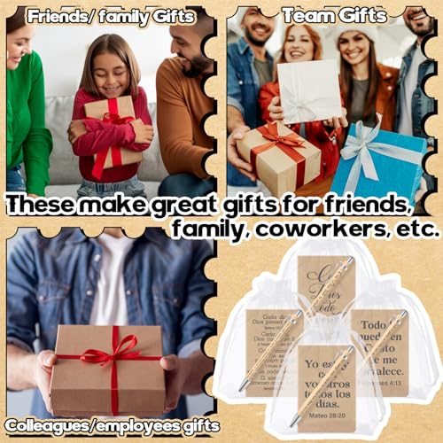 Fuyoooo 72 Pieces Regalos Cristianos En Espaol Regalos Para Spanish Mother Day Gift Christian Bible Baptism Church Catholic Gift Religious Notebooks Set for Mom Bible Study GroupVintage Style - Image 3