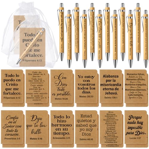 Fuyoooo 72 Pieces Regalos Cristianos En Espaol Regalos Para Spanish Mother Day Gift Christian Bible Baptism Church Catholic Gift Religious Notebooks Set for Mom Bible Study GroupVintage Style - Image 1