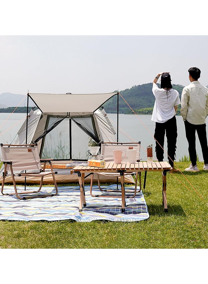 DubaiGallery Tent Automatic Camping Waterproof Tents 3-4 Person Canopy with Carrying Bag Easy to Set up and Package for Outdoor Garden Backpacking Hiking-Beige - Image 3