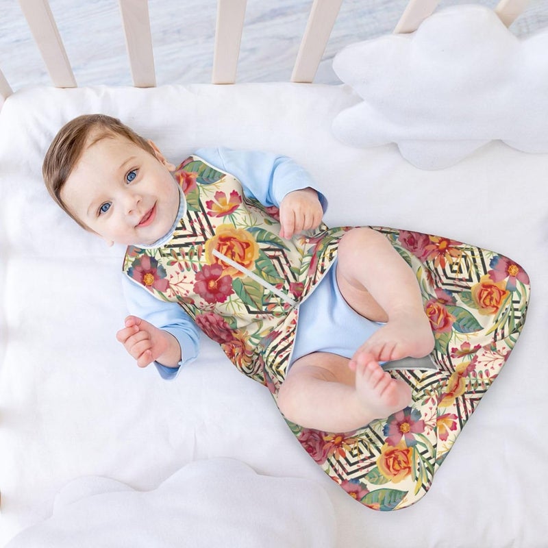 Modern and Unique Floral Bouquet Baby Wearable Blanket Infant Boys Girls Sleeping Bags for Newborn Medium - Image 3