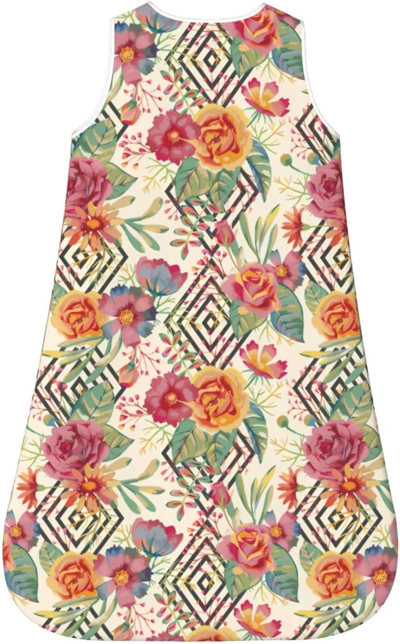 Modern and Unique Floral Bouquet Baby Wearable Blanket Infant Boys Girls Sleeping Bags for Newborn Medium - Image 2