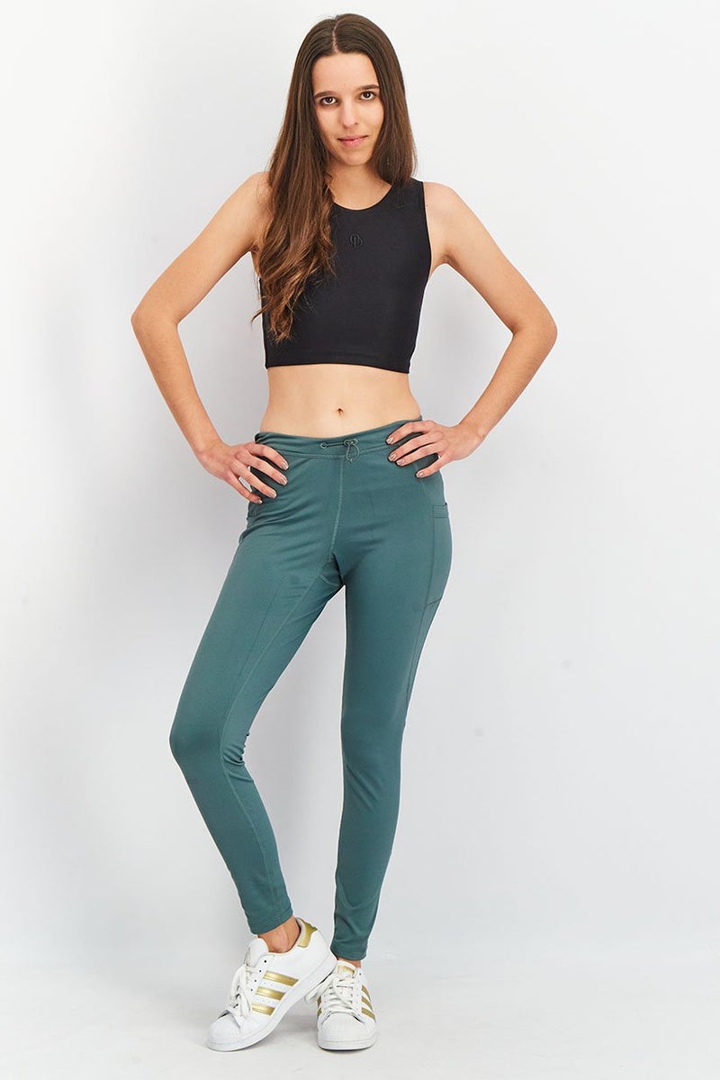 Tchibo Women Sportswear Fit Running Tights, Green - Image 4