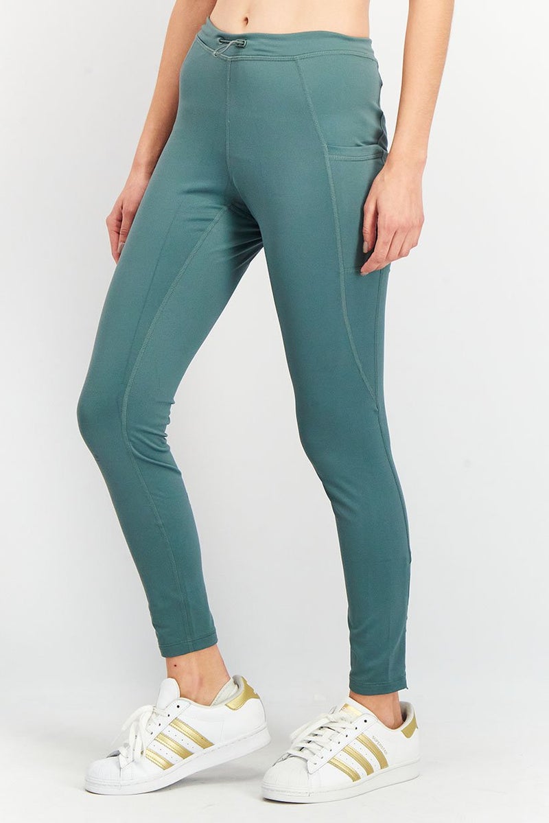 Tchibo Women Sportswear Fit Running Tights, Green - Image 2