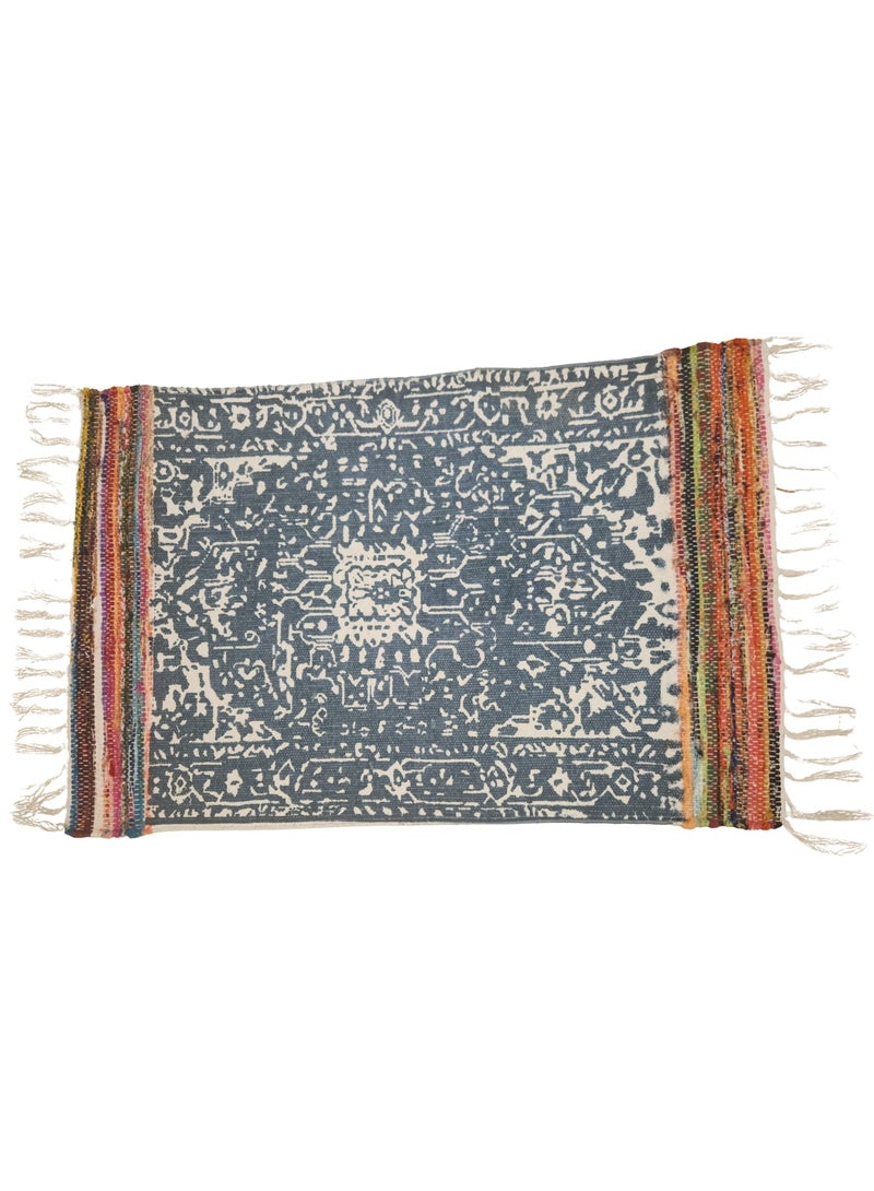 Handmade Indian rug, 100% cotton – traditional design with modern touches - Image 3