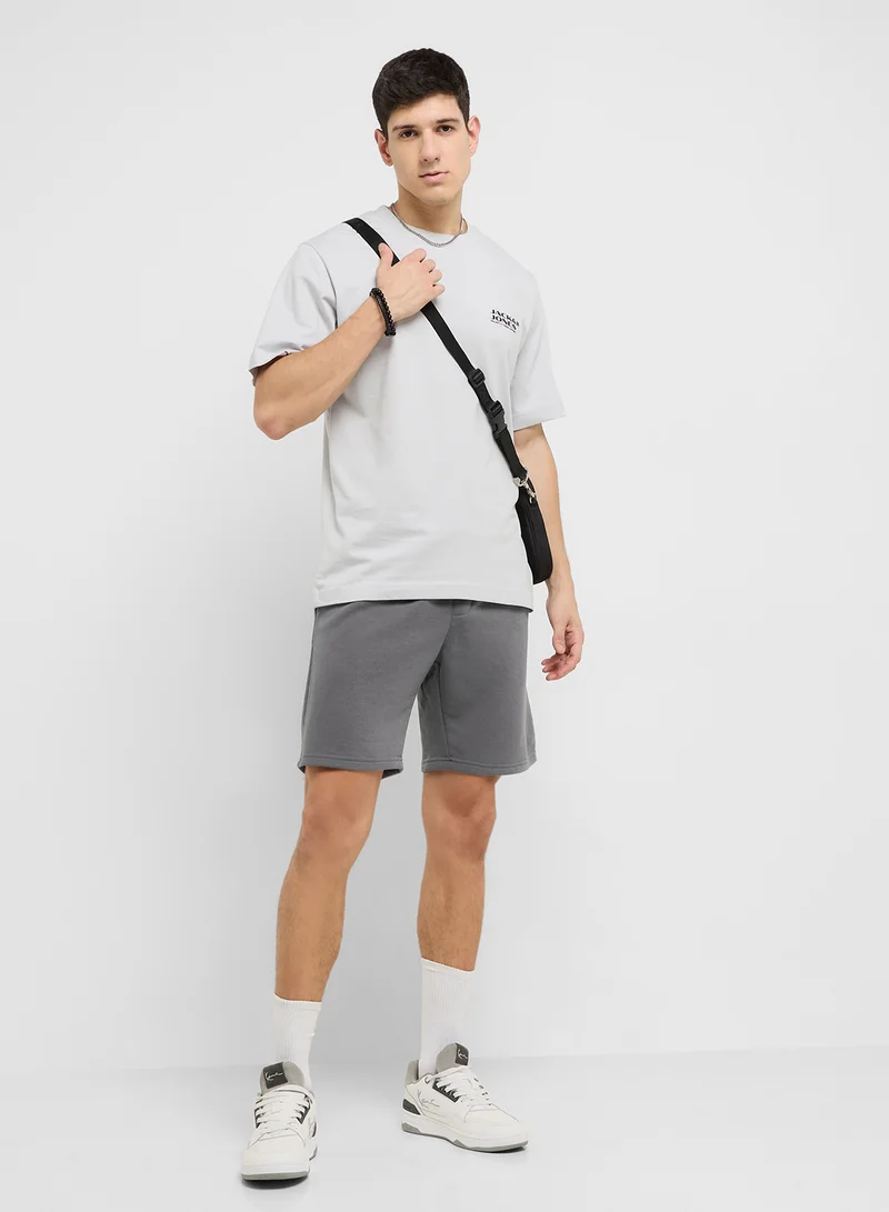 JJ Rebel by Jack & Jones Jrebgorm Reg Rebel Logo Sweat Shorts