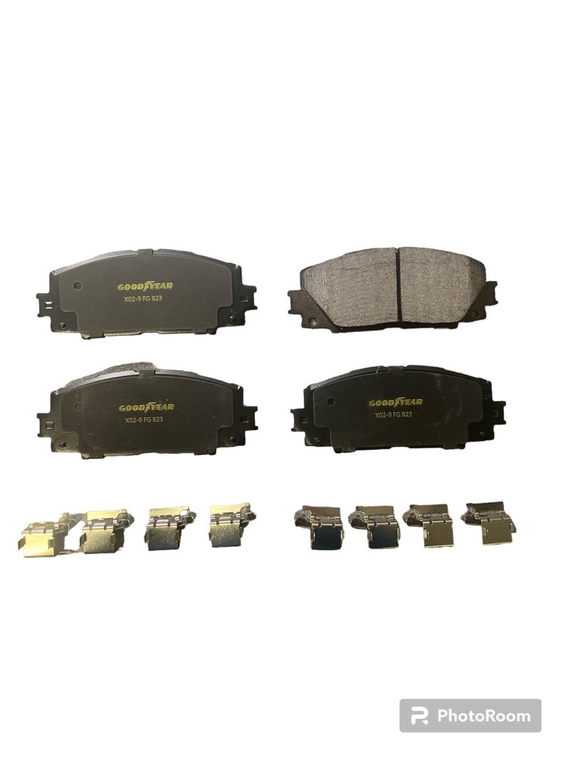 Goodyear Brakes GYD1184 | Premium Ceramic Front Brake Pads fits Scion iQ 2013; Toyota Corolla 22-20, Prius C 19-12, Yaris 18-06 - Image 2