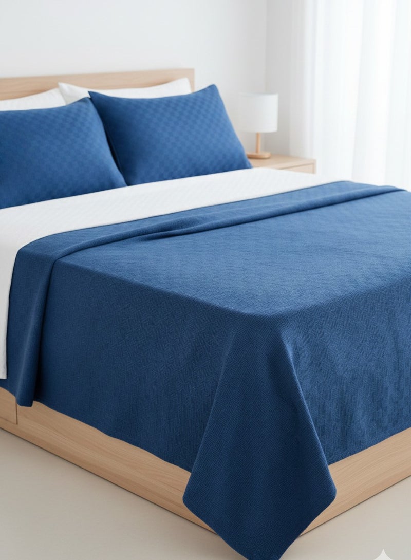 Nile Weave Elegant Egyptian Cotton Leno Throw Blanket – ultra-soft, lightweight, and beautifully crafted. Enjoy luxurious comfort, breathable warmth, and timeless sophistication in any room. - Image 1