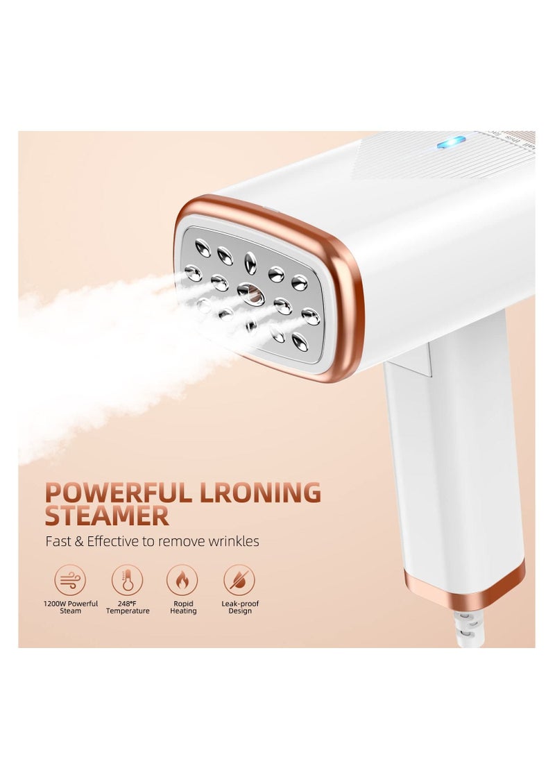 Excefore Handheld Steamer for Clothes, Portable Foldable 1000w 120ml Fabric Wrinkle Remove, 20 Second Fast Heat-up for Home Office Travel - Image 2