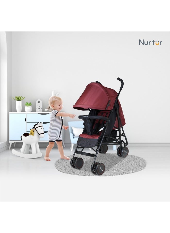 Nurtur عربة أطفال خفيفة الوزن من آرتشر بيبي للأطفال من 0 إلى 36 شهرًا، سلة تخزين قابلة للفصل، حزام أمان بـ 5 نقاط، تصميم مدمج، منتج رسمي  - Image 2