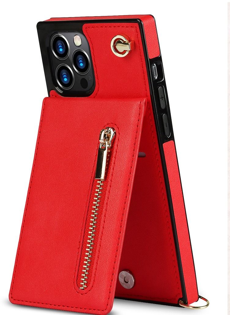 Loquat Protective Cover For iPhone Mobile Phone Shell Messenger XR Zipper Leather Case 12 Card Mobile  - Image 2