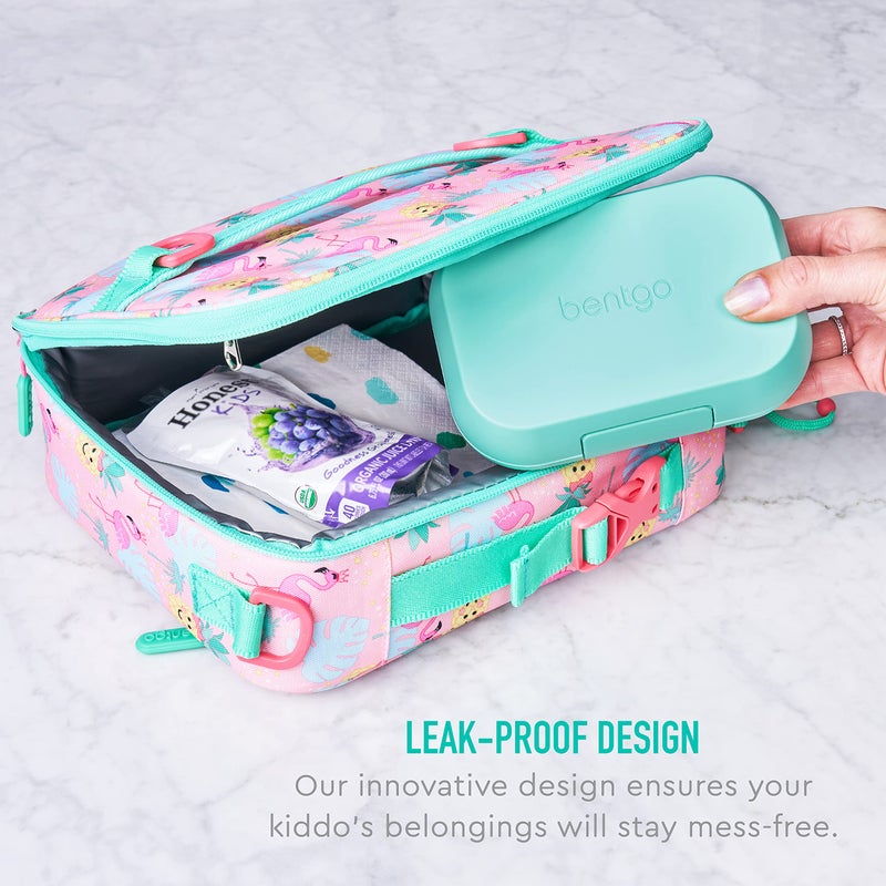 بنتجو Kids Snack - 2 Compartment Leak-Proof Bento-Style Food Storage for Snacks and Small Meals, Easy-Open Latch, Dishwasher Safe, and BPA-Free - Ideal for Ages 3+ (Aqua) - Image 5