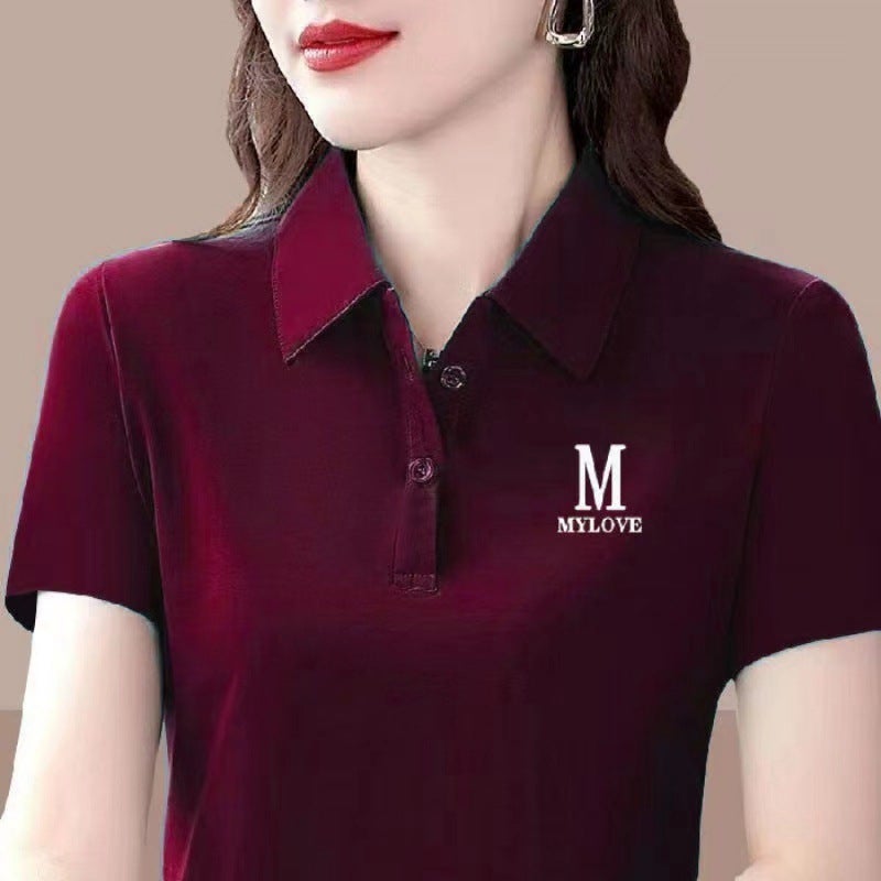 Summer Arrival Middle-Aged Mother'S Lass Short-Sleeved T-Shirt Large Size Women'S Sports Casual Women'S Top Clothes - Image 1