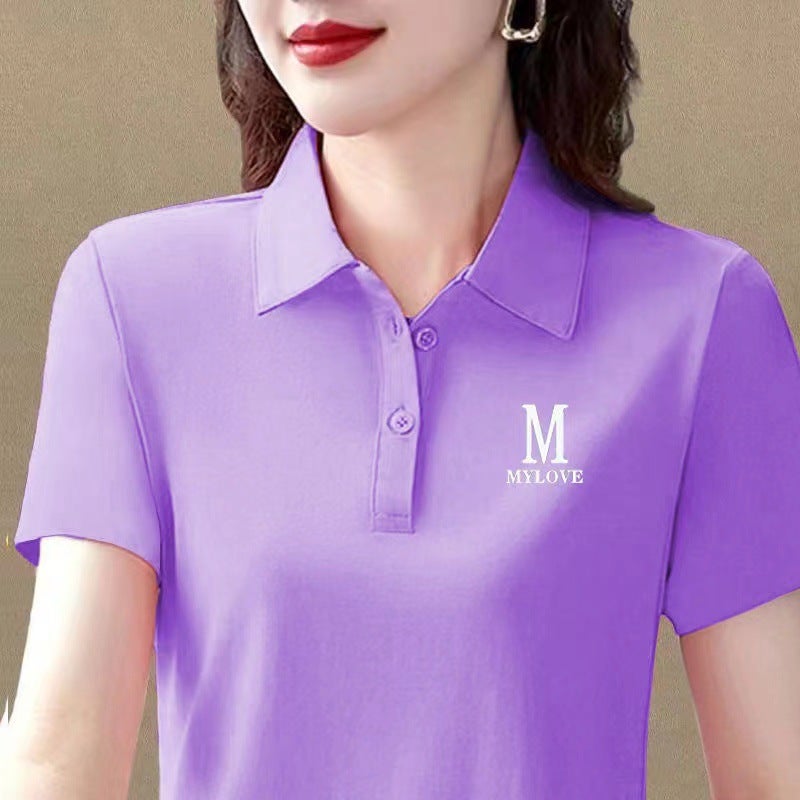 Summer Arrival Middle-Aged Mother'S Lass Short-Sleeved T-Shirt Large Size Women'S Sports Casual Women'S Top Clothes - Image 4