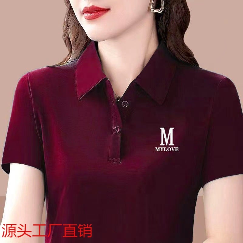 Summer Arrival Middle-Aged Mother'S Lass Short-Sleeved T-Shirt Large Size Women'S Sports Casual Women'S Top Clothes - Image 3