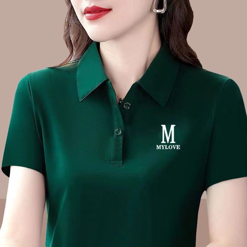 Summer Arrival Middle-Aged Mother'S Lass Short-Sleeved T-Shirt Large Size Women'S Sports Casual Women'S Top Clothes - Image 2