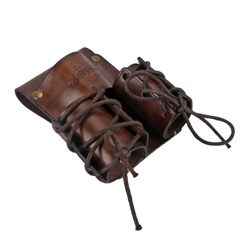 TOURBON Leather Tool Organizer Bull Pin Holster Wrench Hammer Holder (Brown) - Image 3