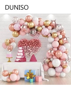 DUNISO 82pcs Multicolor Balloon Garland Arch Kit Metallic Pink Pastel Latex Balloons Set For Baby Wedding Birthday Party Background Decorations  - Image 1