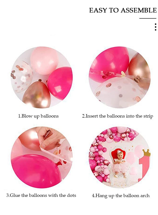 DUNISO 82 قطعة متعدد الألوان بالون جارلاند طقم قوس معدني وردي باستيل اللاتكس بالونات مجموعة للطفل حفل زفاف عيد ميلاد زينة خلفية - Image 4