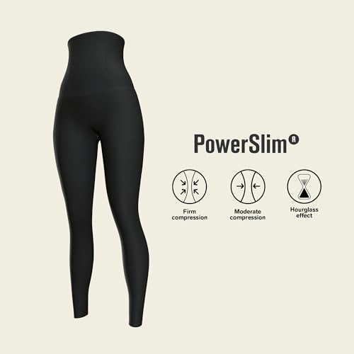 Leonisa High Waisted Compression Leggings for Women – Shapewear Gym Leggings with Tummy Control, No Roll Down, Black - Image 4