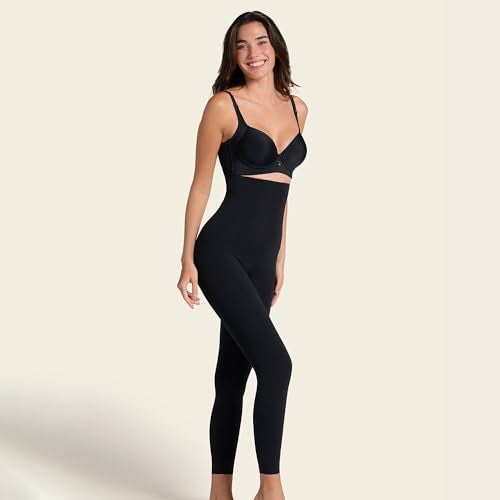 Leonisa High Waisted Compression Leggings for Women – Shapewear Gym Leggings with Tummy Control, No Roll Down, Black - Image 5