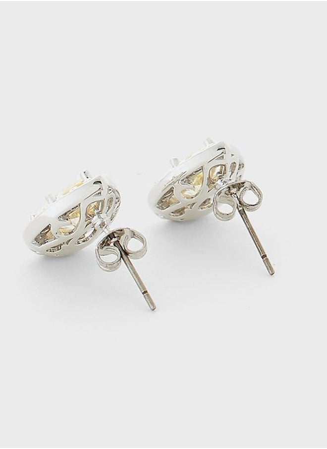 BUCKLEY LONDON The Carat Collection - Canary Sparkle Pear Earrings  - Image 4