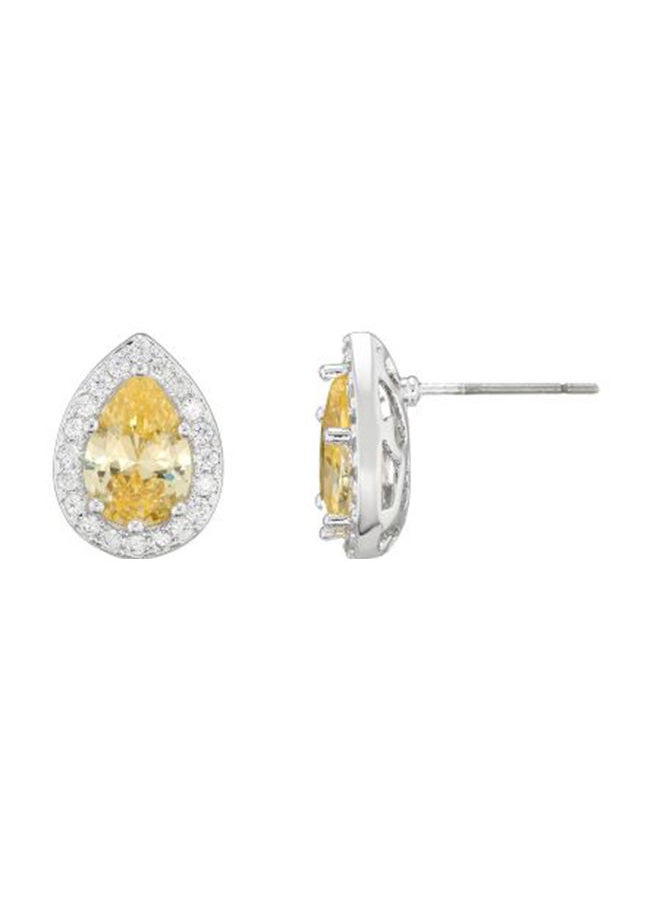 BUCKLEY LONDON The Carat Collection - Canary Sparkle Pear Earrings  - Image 1