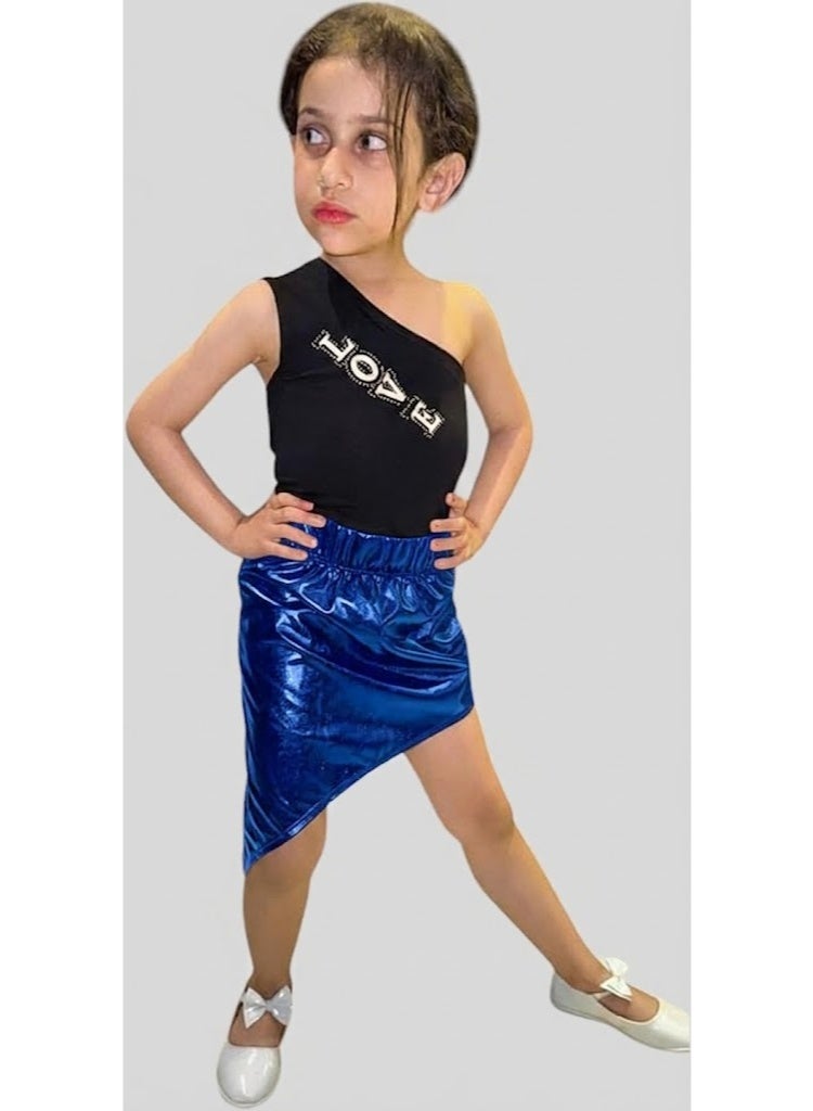 SKIRT leather disco lycra