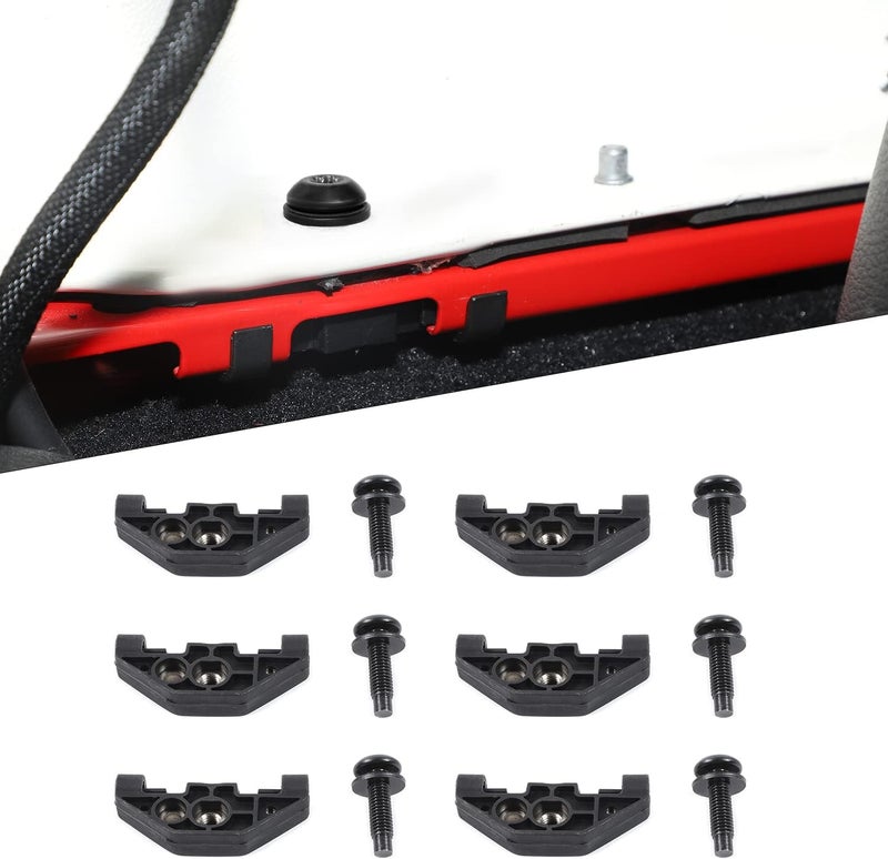 Hoolcar Hard Top Quick Removal Screws with Clips for 2007-2017 Jeep Wrangler JK JKU Replacement Bolts, Black - Image 1