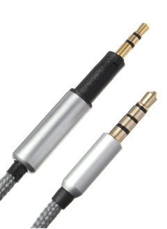LEORY 1.2M 3.5mm To 2.5mm Nylon Headphone Cable With Mic For AKG K450 K451 K452 Audio IPhone Samsung Core Silver