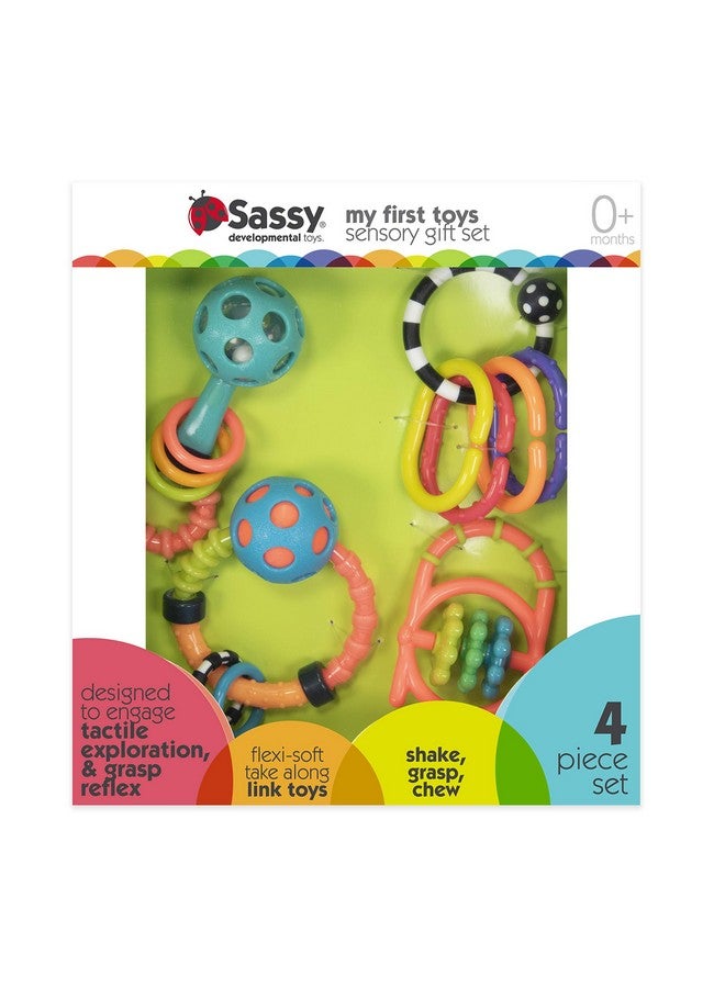 ساسي مجموعة هدايا ألعاب حسية من Sassy My First Toys للأعمار من 0 أشهر فما فوق - Image 2