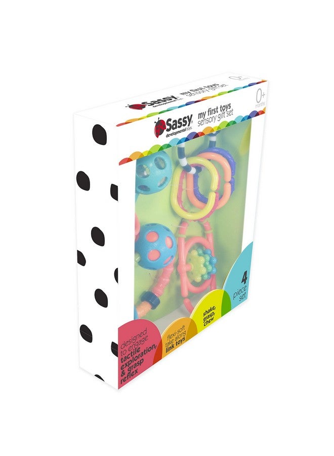 ساسي مجموعة هدايا ألعاب حسية من Sassy My First Toys للأعمار من 0 أشهر فما فوق - Image 3