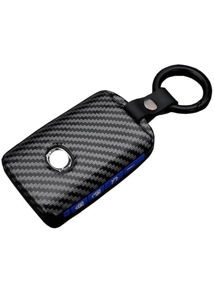 Generic - Key Fob Cover Case for 2019-2021 Mazda 3, Mazda 3 Hatchback, Mazda CX4 CX5 CX8 CX9 CX-30, Mazda 6 Keyless Entry Remote Holder  ABS Carbon Fiber Pattern  Durable Protection - Image 1