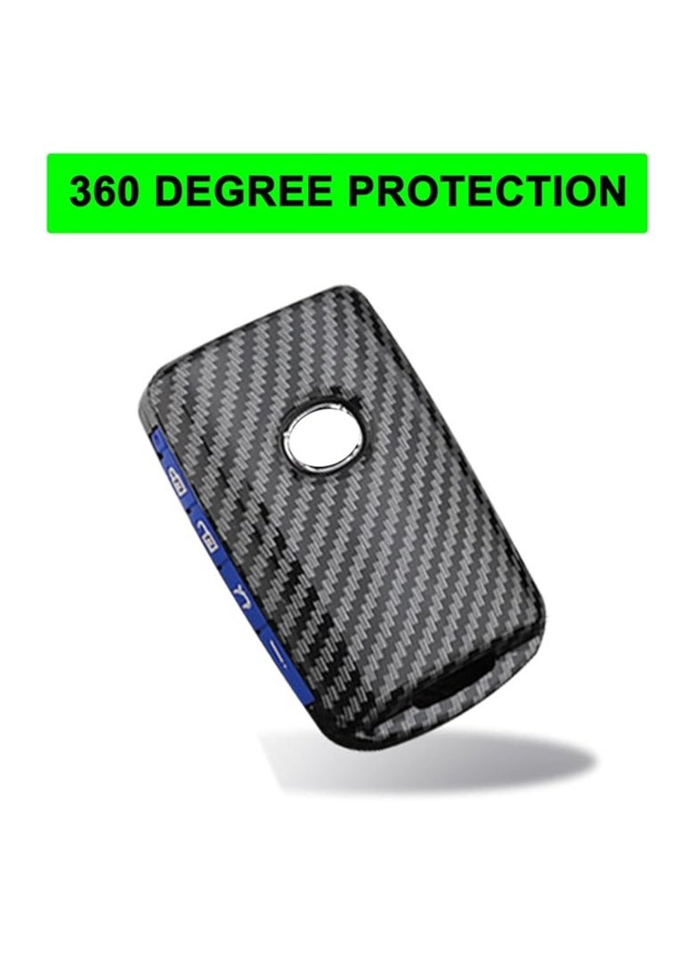 Generic - Key Fob Cover Case for 2019-2021 Mazda 3, Mazda 3 Hatchback, Mazda CX4 CX5 CX8 CX9 CX-30, Mazda 6 Keyless Entry Remote Holder  ABS Carbon Fiber Pattern  Durable Protection - Image 1