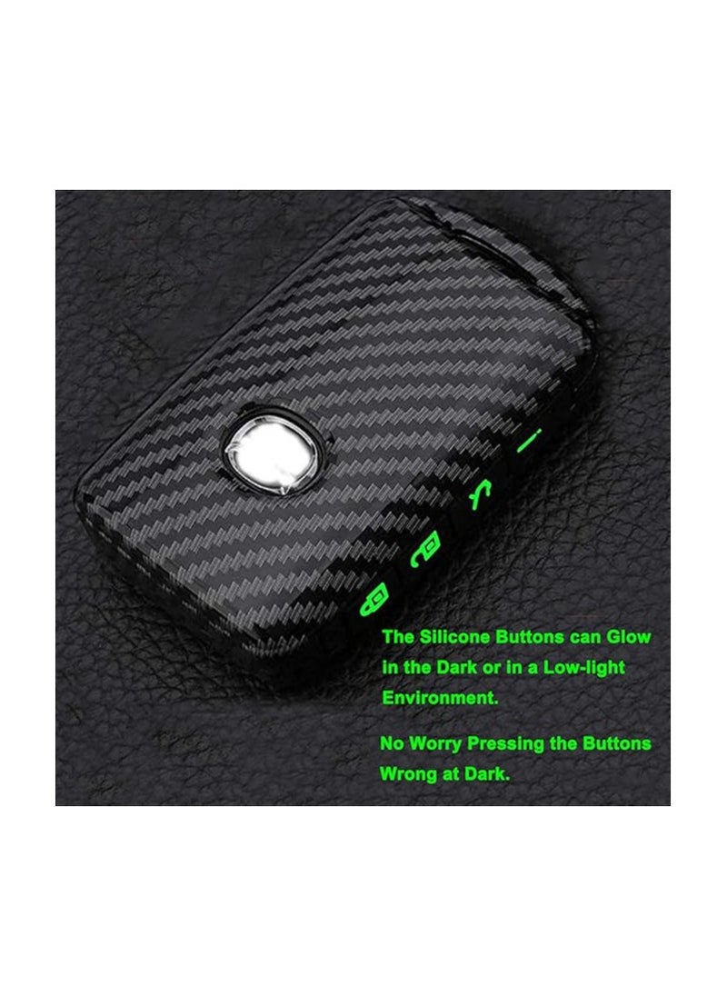 Generic - Key Fob Cover Case for 2019-2021 Mazda 3, Mazda 3 Hatchback, Mazda CX4 CX5 CX8 CX9 CX-30, Mazda 6 Keyless Entry Remote Holder  ABS Carbon Fiber Pattern  Durable Protection - Image 1