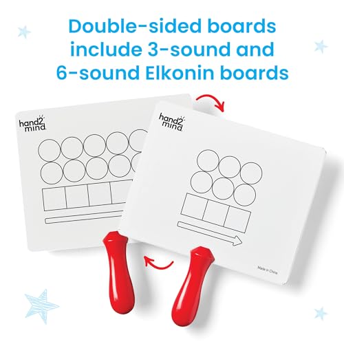 hand2mind Elkonin Box Magnetic Answer Board, Word Mapping Paddles, Elkonin Boxes Dry Erase Blending Board, Phonemic Awareness, Phonics Manipulatives, Science of Reading Classroom Materials (Set of 6) - Image 5