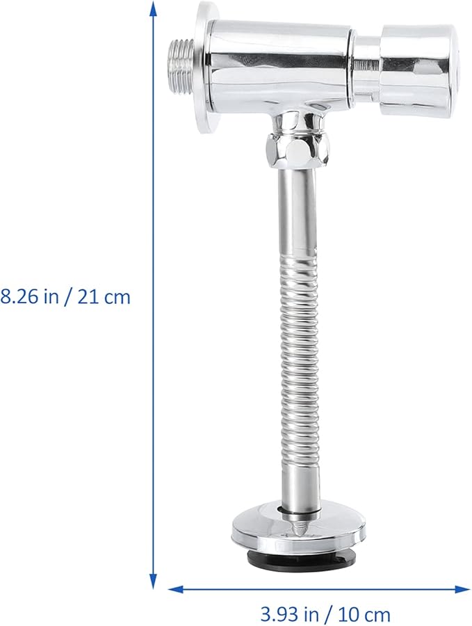 Manual Delay Shutoff Urinal Flush Valve Wall Mounted Exposed Fittings Flusher - Image 3