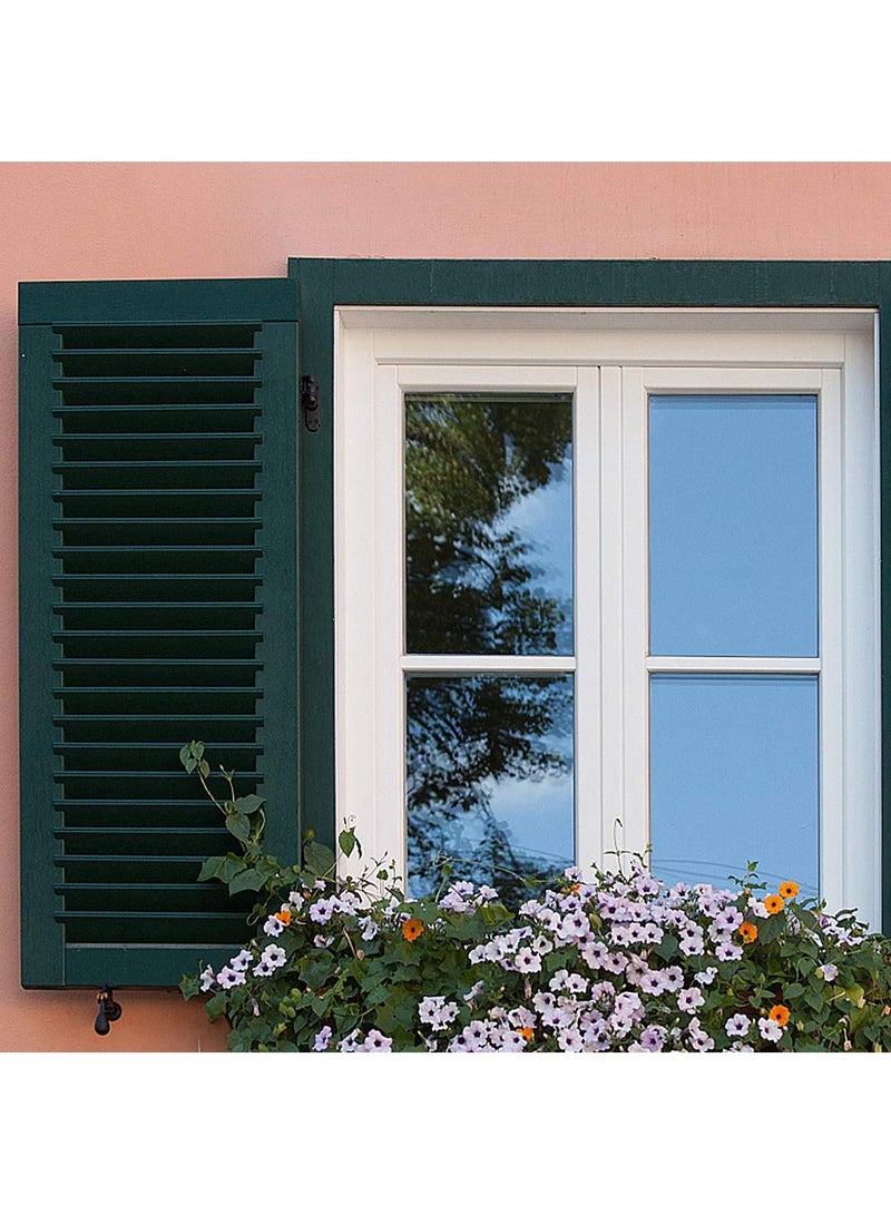 Sweet seven فيلم تظليل نوافذ فضي أسود للخصوصية المنزلية | التحكم في الحرارة، مضاد للأشعة فوق البنفسجية، لاصق ثابت | تغطيات أبواب زجاج ملون قابلة للإزالة | ملصقات بدون غراء | 23.6x39.4 بوصة - Image 4