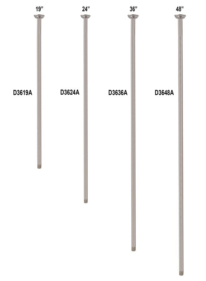 ويست براس ذراع دش Westbrass مثبت في السقف، مقاس 1/2 بوصة IPS × 36 بوصة، مع شفة، كروم مصقول، D3636A-26 - Image 5