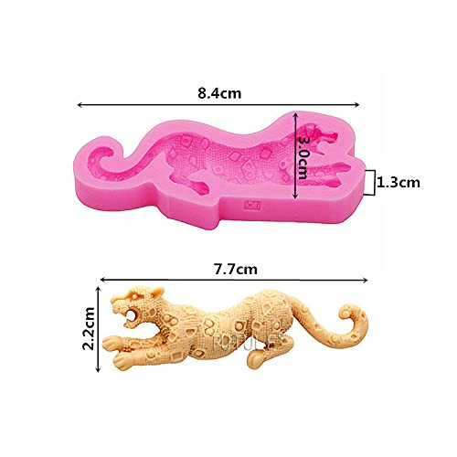 Jansowin Running Leopard Panther Animal Ornaments Silicone Mold for DIY Resin Trinket Mold Pendant Candy Desserts Polymer Crystal Decoration Epoxy Wax Crafting Craft Plaster Luggage Bag Tag - Image 2