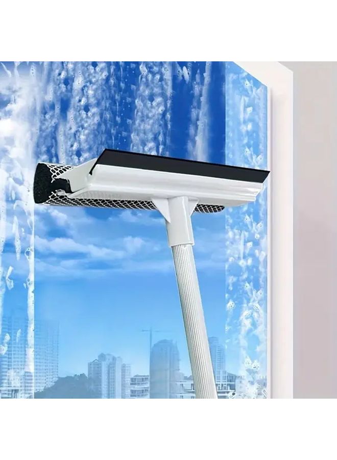 Coffee Color Retractable Double Sided Window Cleaning Tool Floor Squeezer Car Brush - Image 4