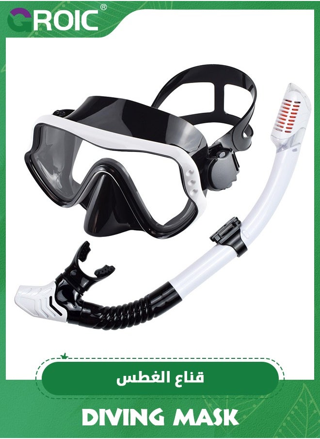 GROIC Snorkeling Gear for Adults,Snorkel Mask Adult Dry Snorkel Set Panoramic View Anti-Fog Scuba Diving Mask,Swimming Glasses Swim Dive Mask for Snorkeling Swimming Travel,Snorkeling Kit Diving Packages  - Image 1